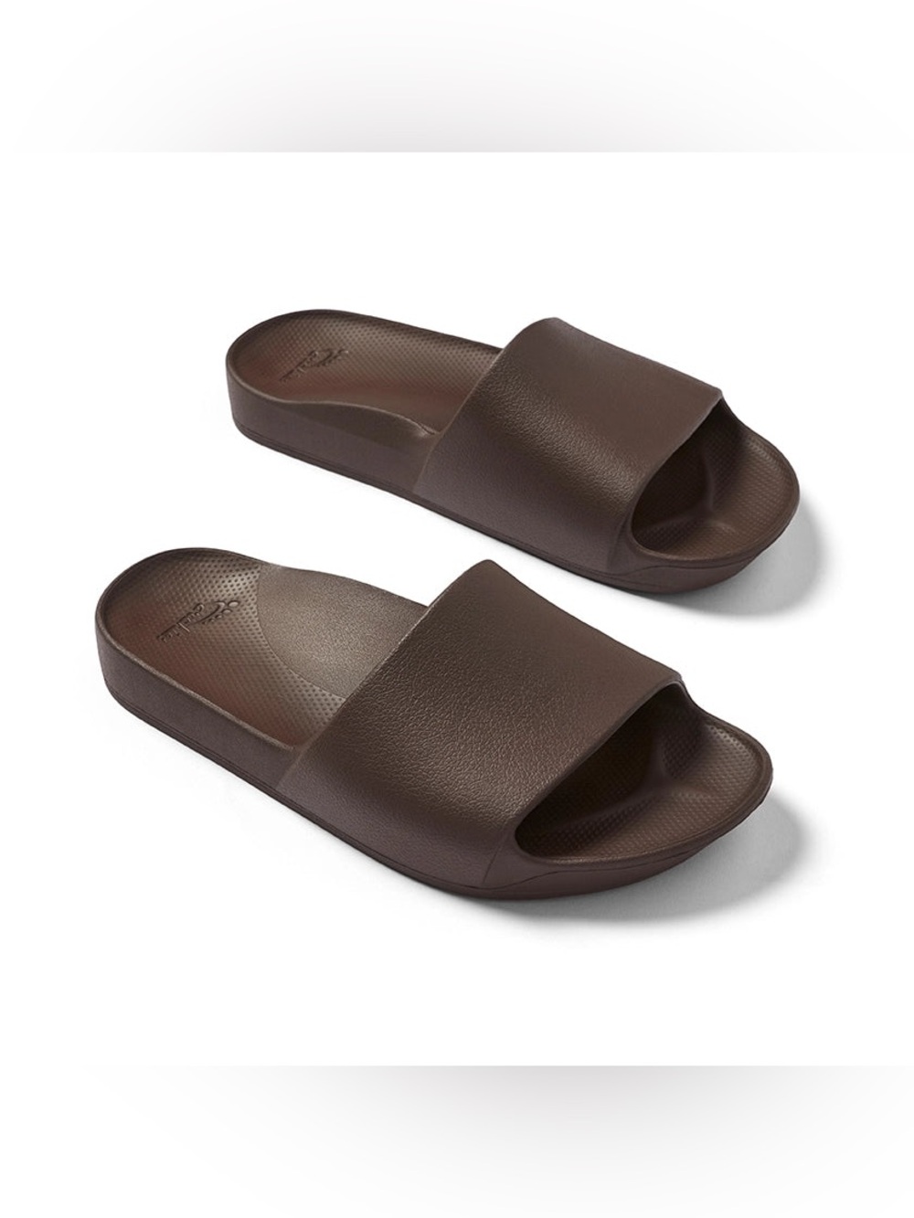 Arch Support Slides Brown Unisex Size Men 9 - Women 10 - Picture 2 of 7